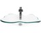 Novatto Clear Rectangular Glass Vessel Sink and Eclipse Faucet Set in Gun Metal NSFC-317C136GM - alternate 2